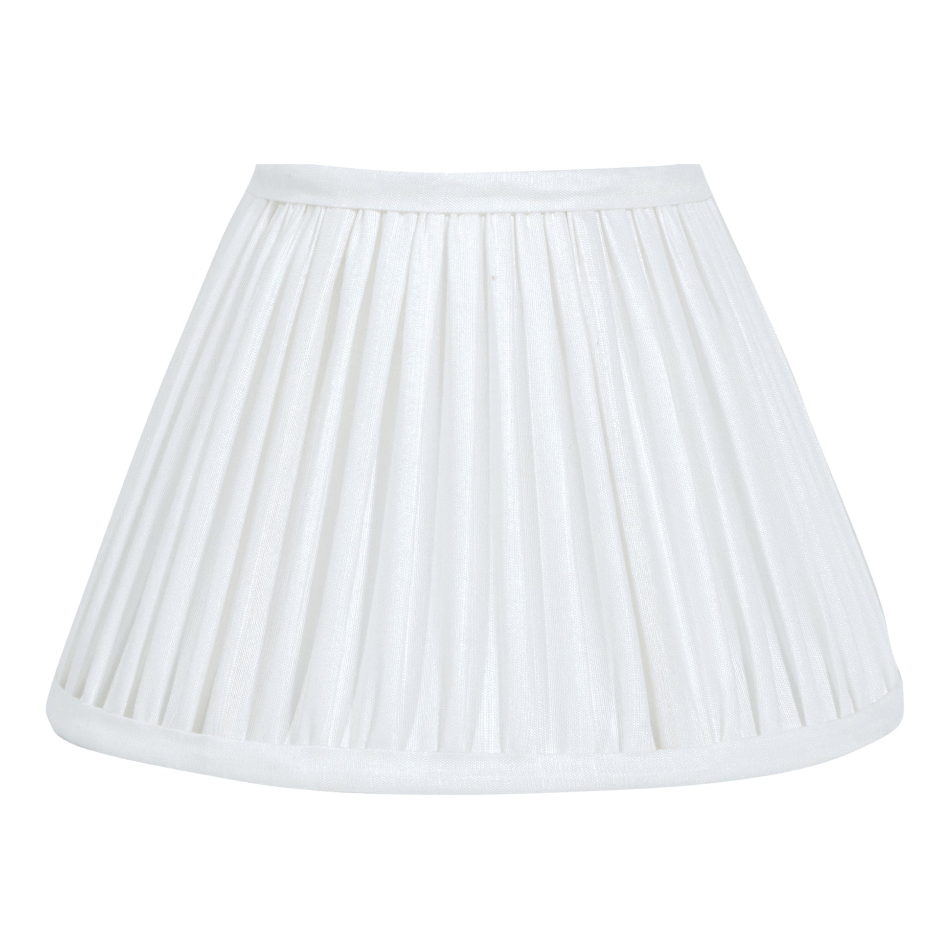 20cm empire premium softback lampshade in White Silk by Lampenschirm India, house of lampshades. White Silk Lamp Shades
