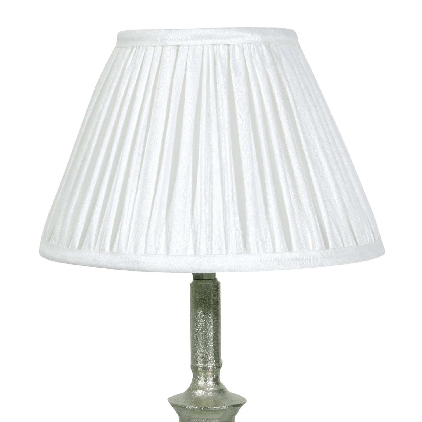 20cm empire premium softback lampshade in white silk by Lampenschirm India, house of lampshades