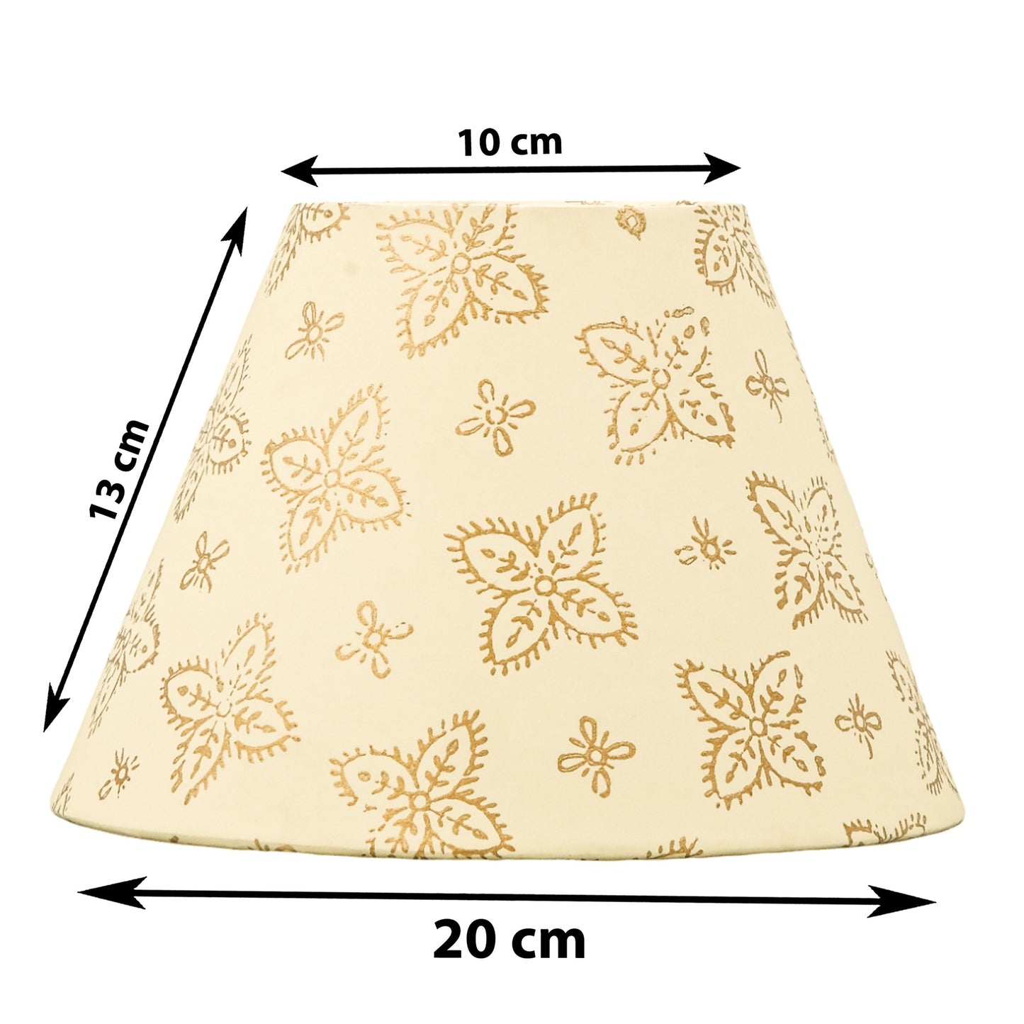 20cm empire premium hardback lampshade in block printed paper by Lampenschirm India