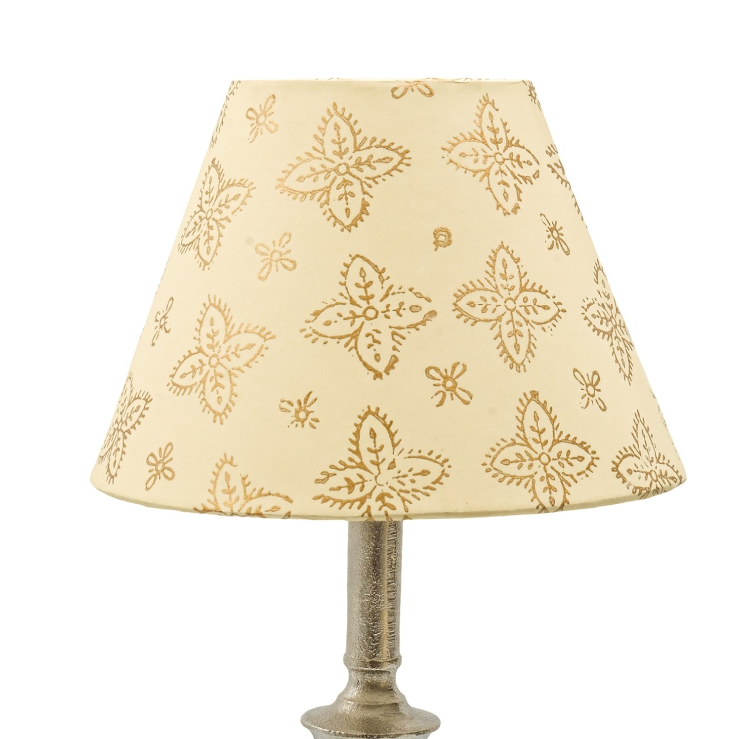 20cm empire premium hardback lampshade in block printed paper by Lampenschirm India