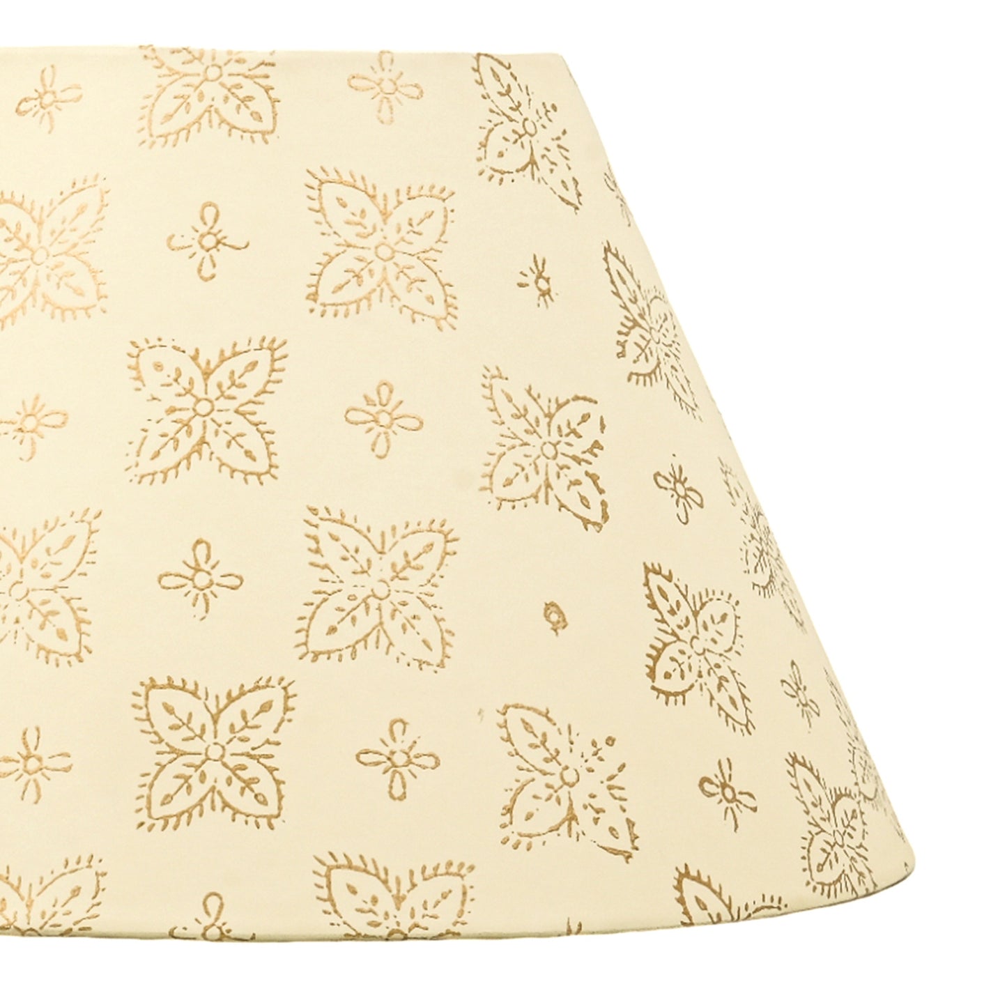 20cm empire premium hardback lampshade in block printed paper by Lampenschirm India