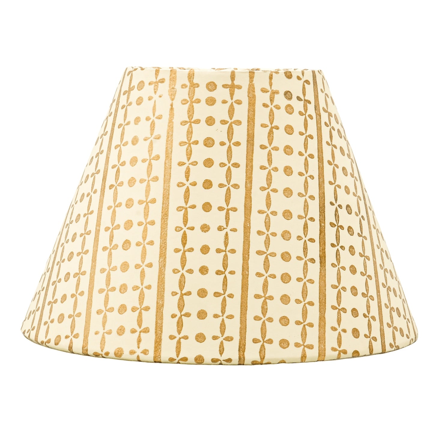 20cm empire premium hardback lampshade in block printed paper by Lampenschirm India
