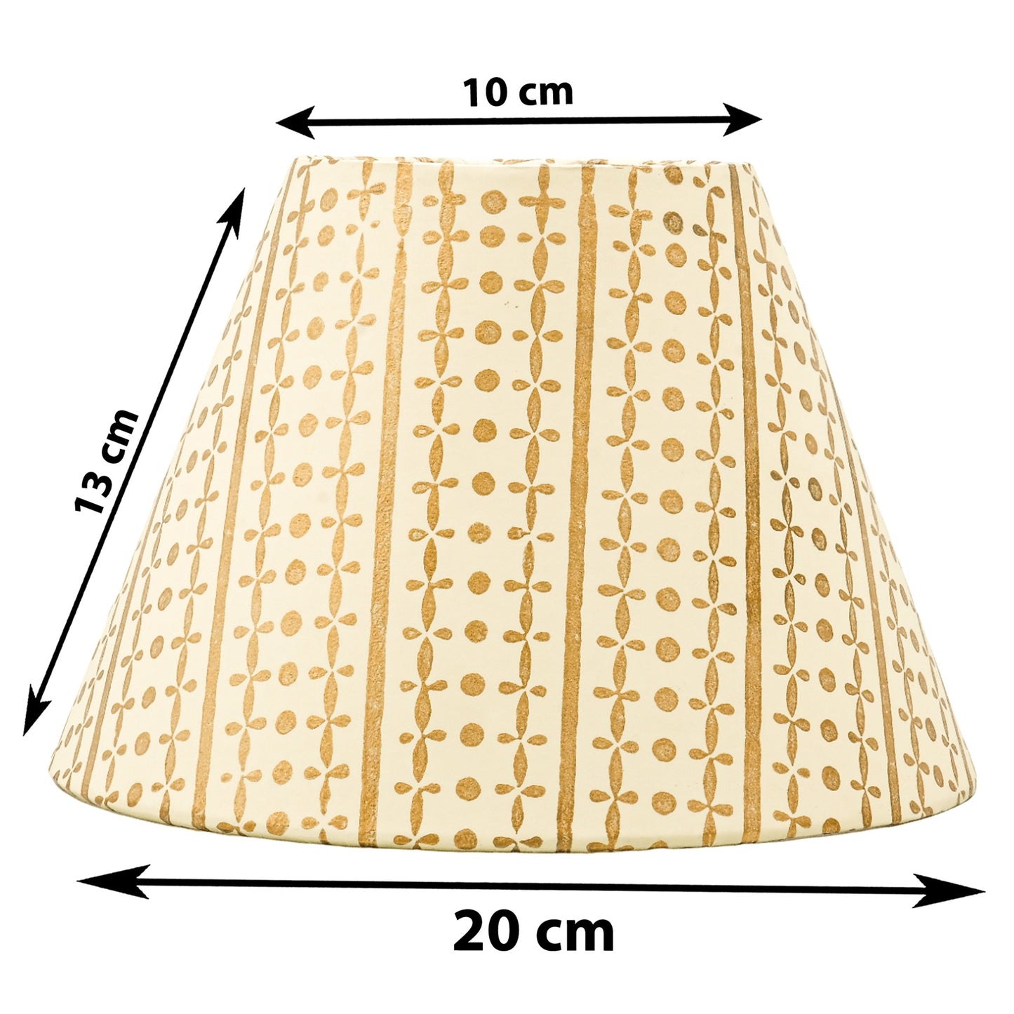 20cm empire premium hardback lamp shade in block printed paper by Lampenschirm India