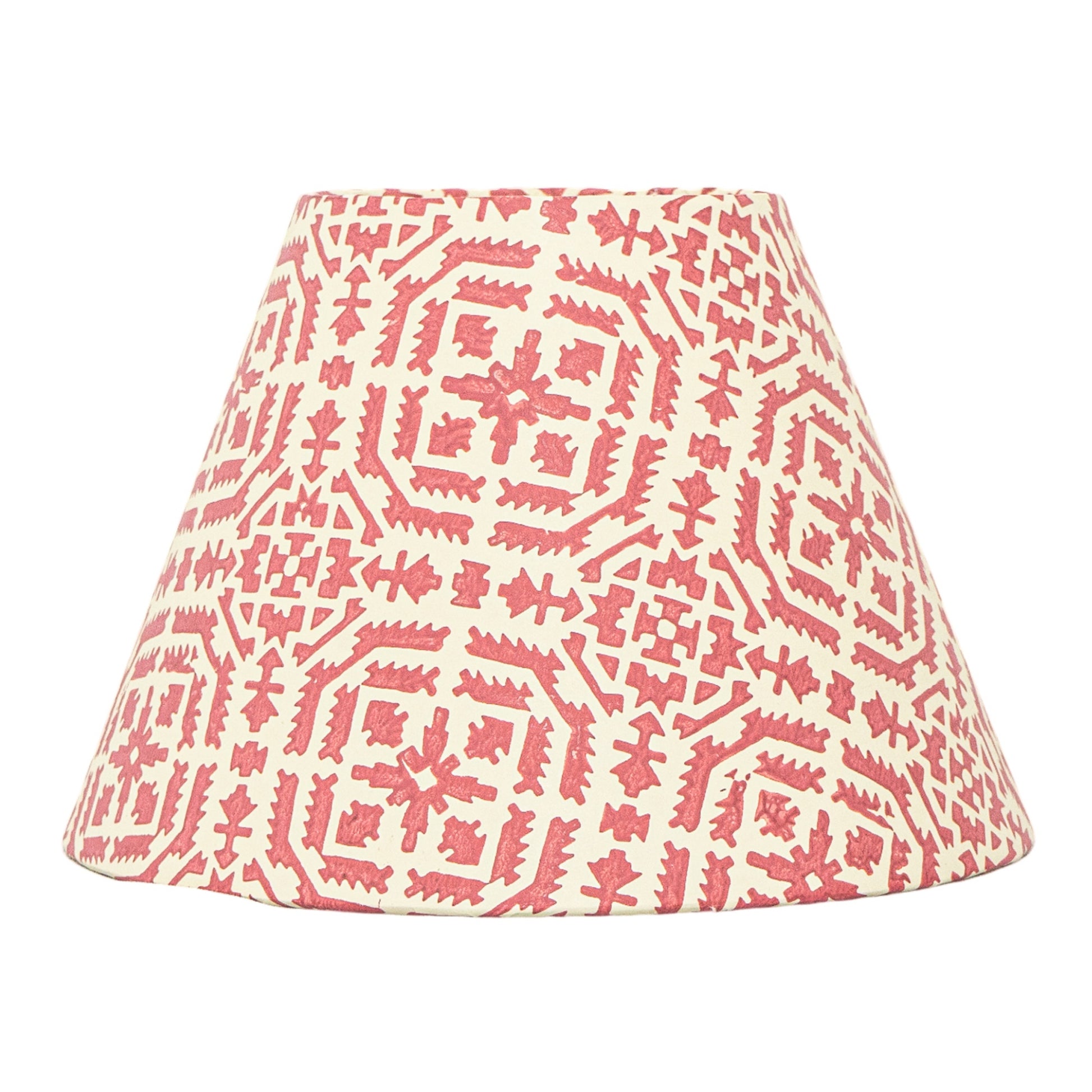 20cm empire premium hardback lampshade in block printed paper by Lampenschirm India
