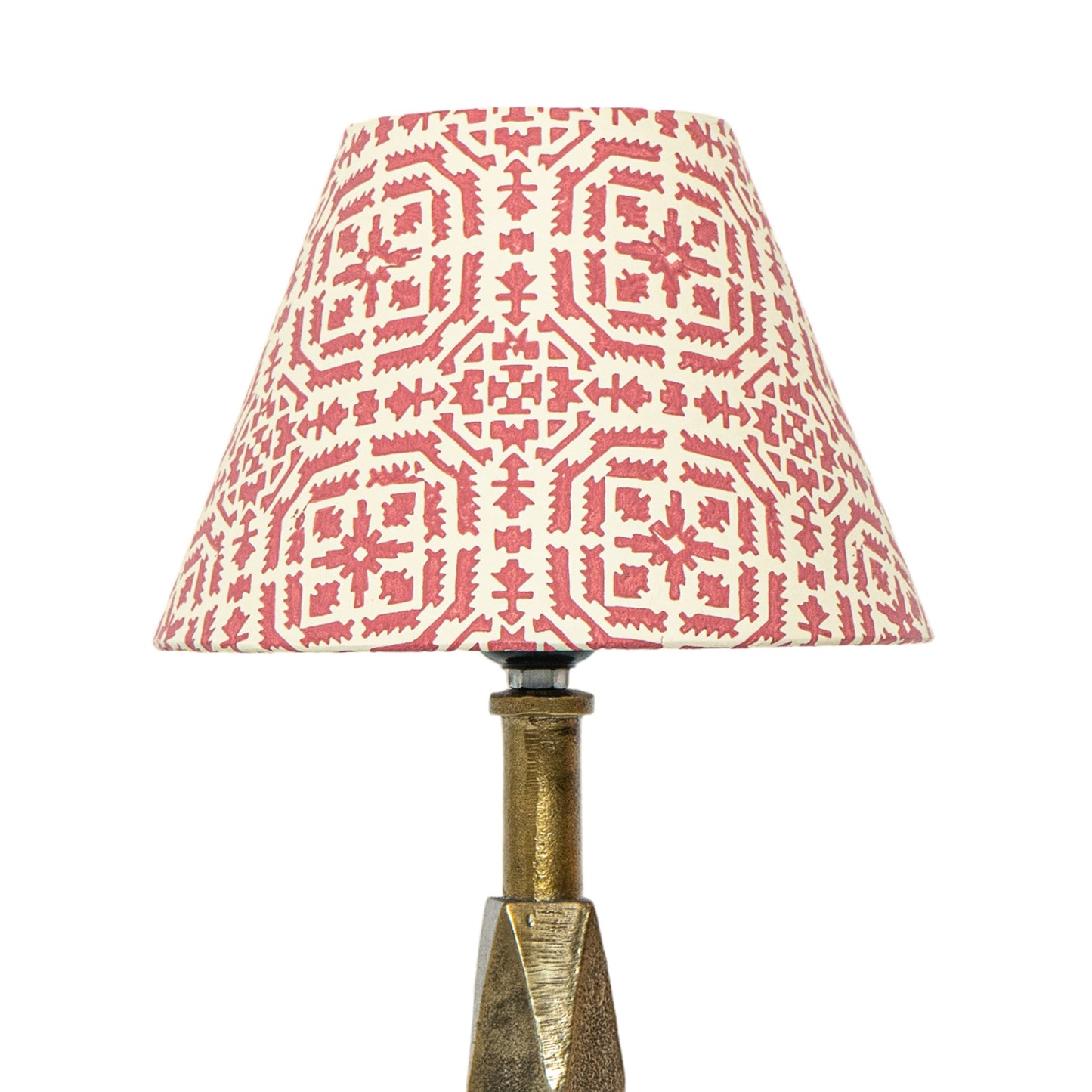 20cm empire premium hardback lamp shade in block printed paper by Lampenschirm India