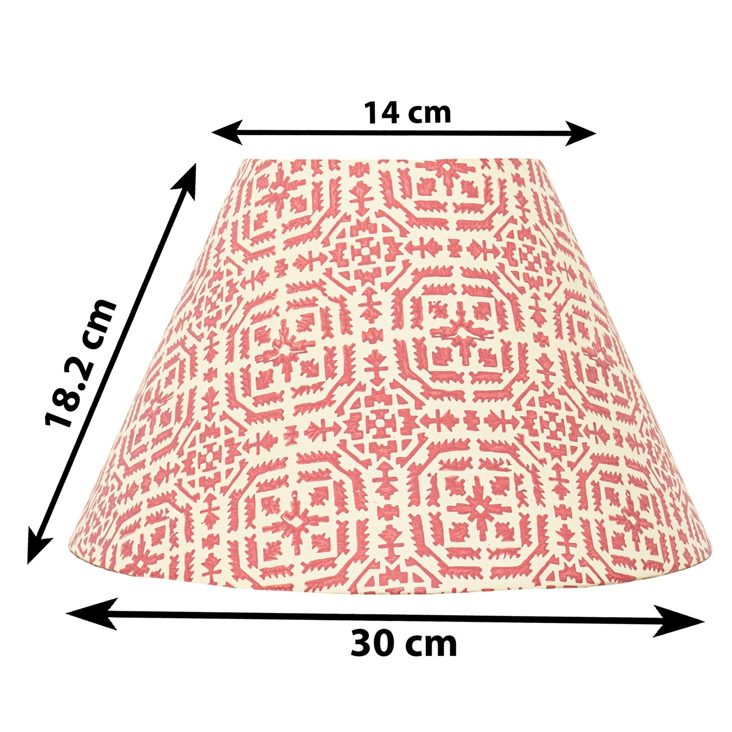 30cm empire premium hardback lamp shade in block printed paper by Lampenschirm India