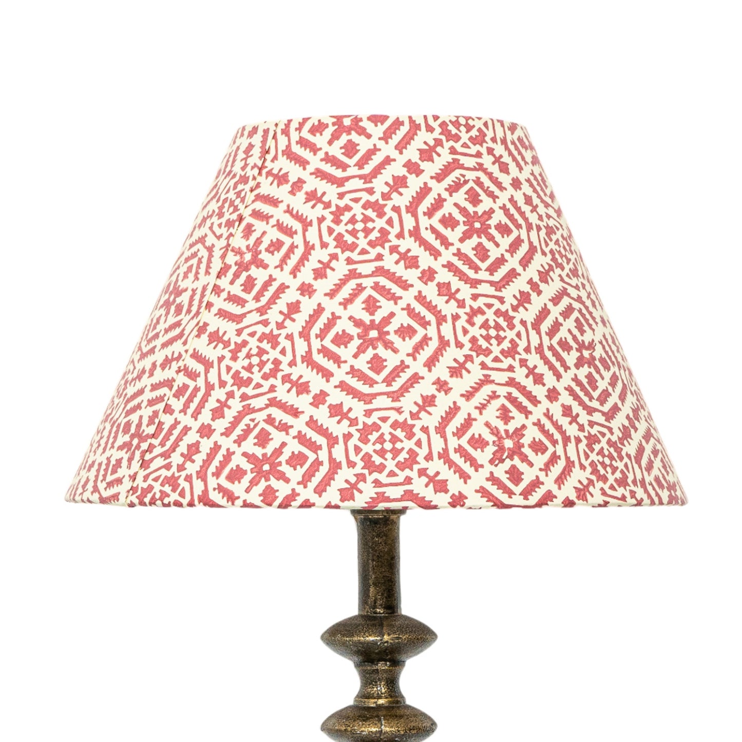 30cm empire premium hardback lamp shade in block printed paper by Lampenschirm India