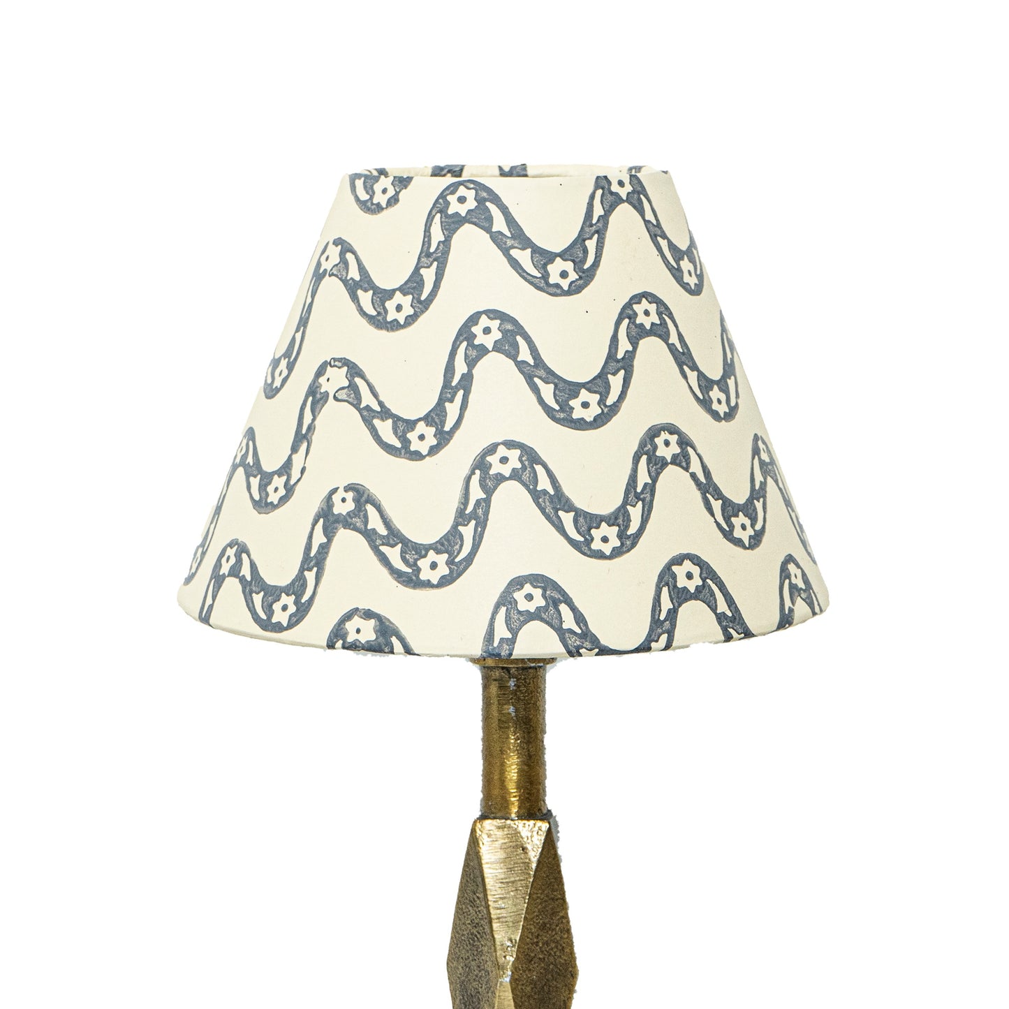 20cm empire premium hardback lampshade in block printed paper by Lampenschirm India