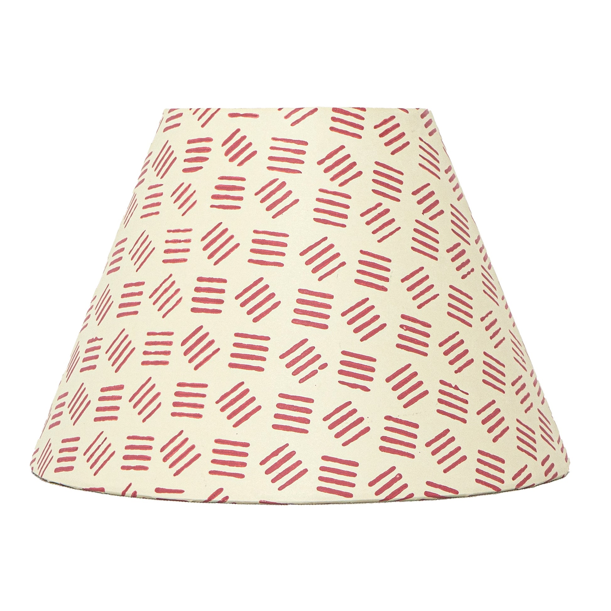 20cm empire premium hardback lampshade in block printed paper by Lampenschirm India
