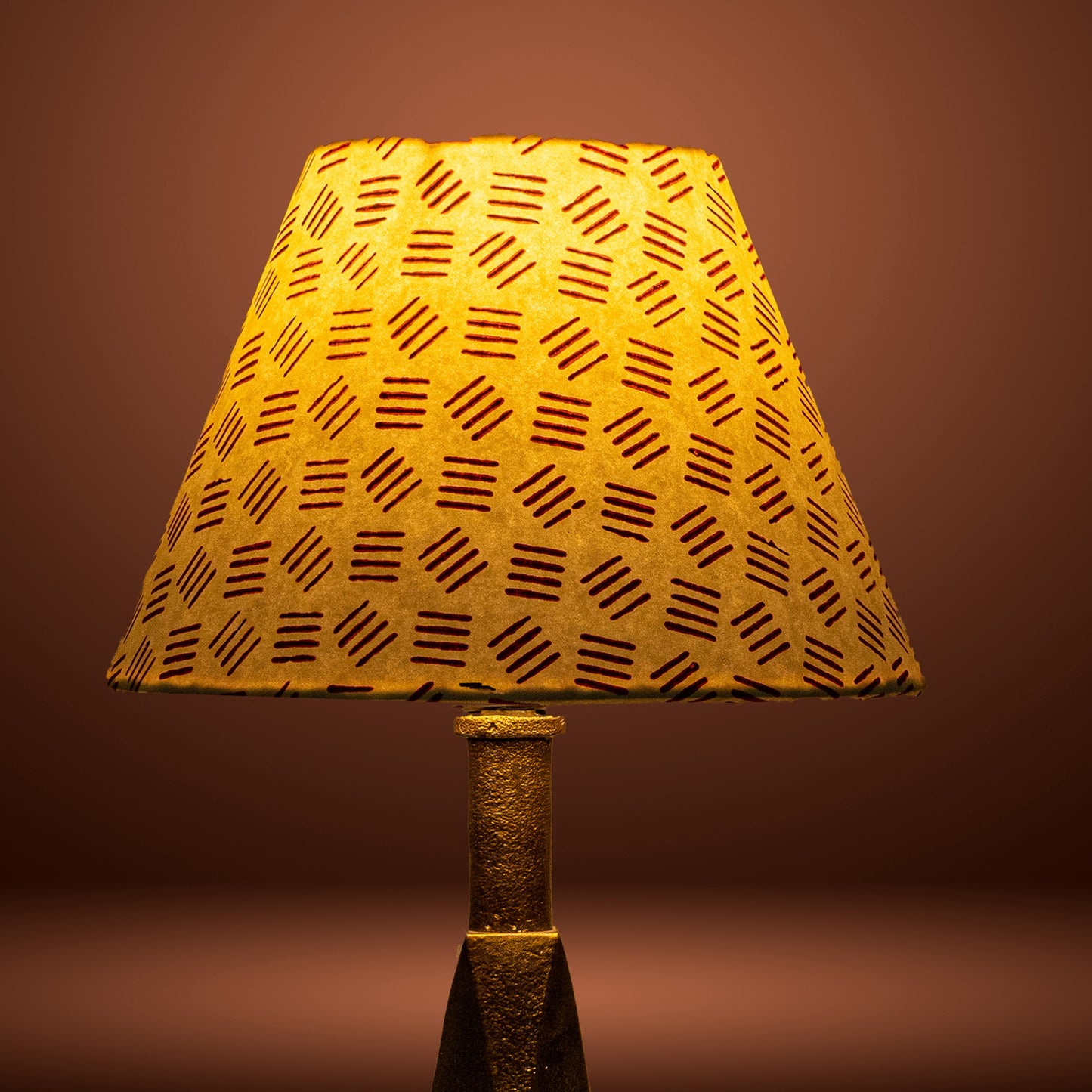 20cm empire premium hardback lamp shade in block printed paper by Lampenschirm India