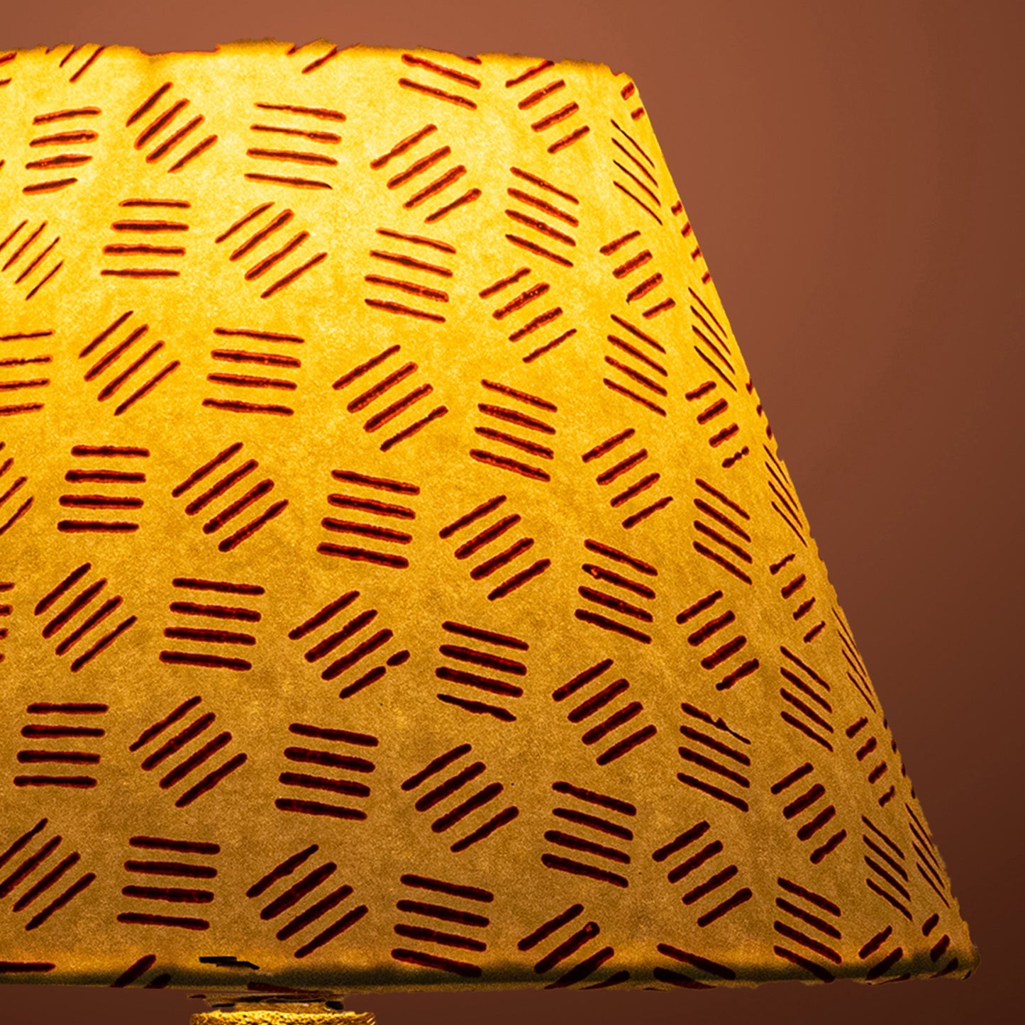 20cm empire premium hardback lamp shade in block printed paper by Lampenschirm India