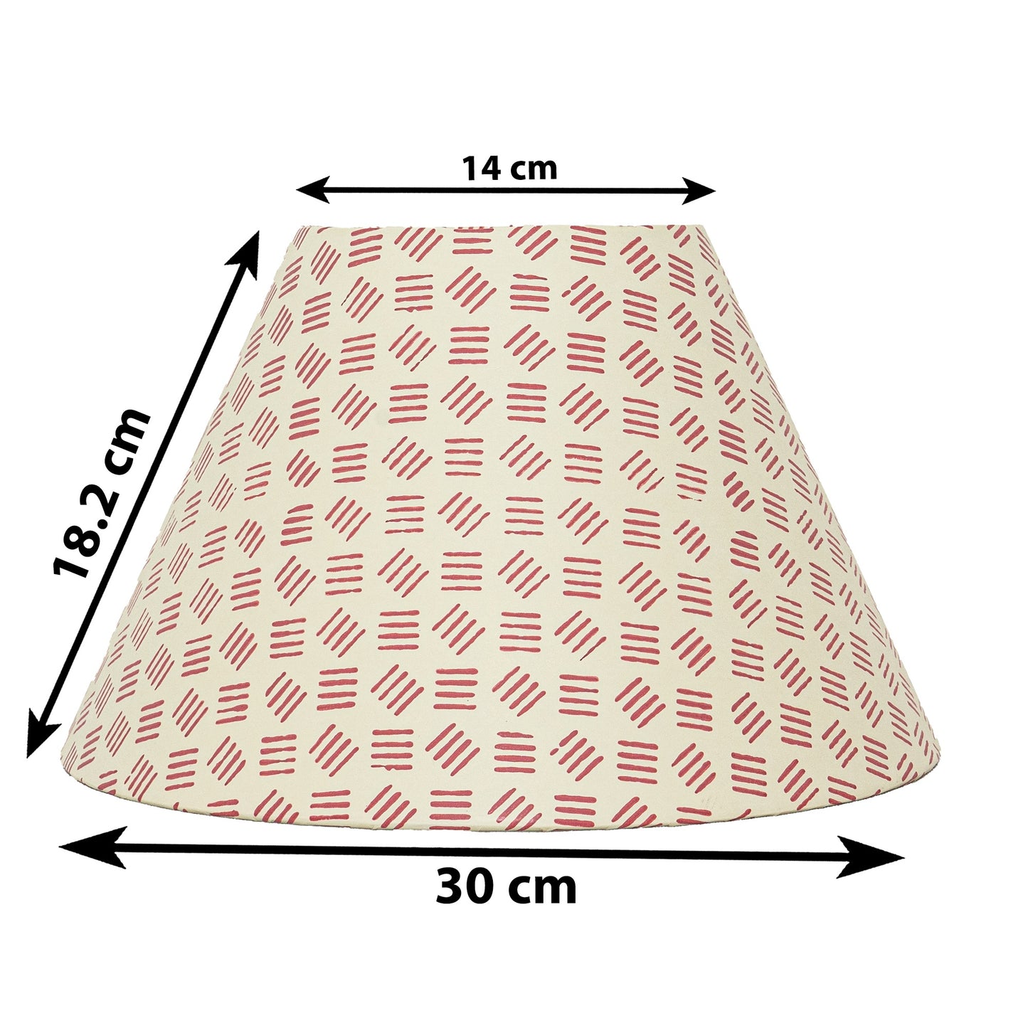 30cm empire premium hardback lamp shade in block printed paper by Lampenschirm India