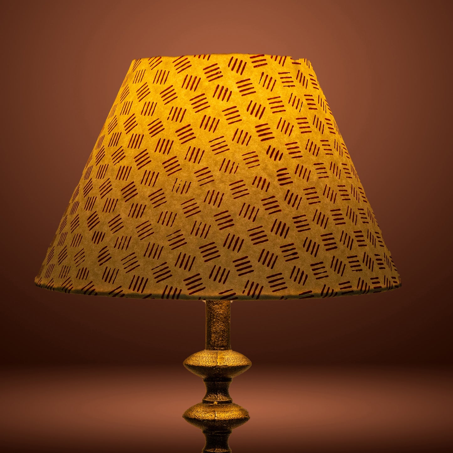 30cm empire premium hardback lamp shade in block printed paper by Lampenschirm India