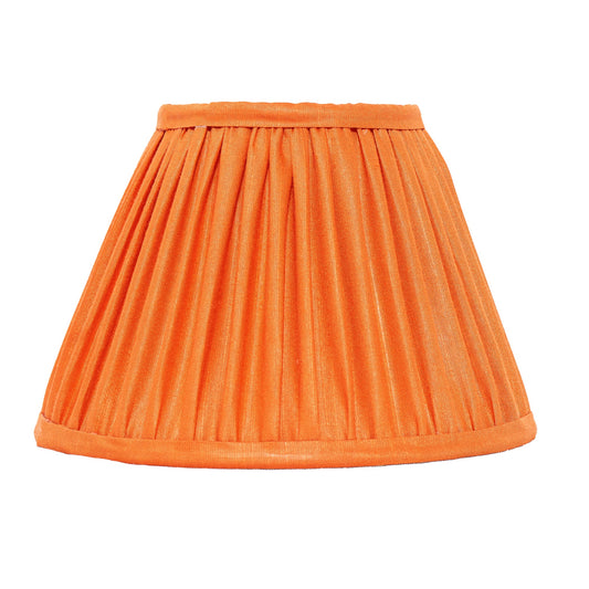 20cm empire premium softback lampshade in Orange Silk by Lampenschirm India, house of lampshades. Orange Silk Lamp Shades