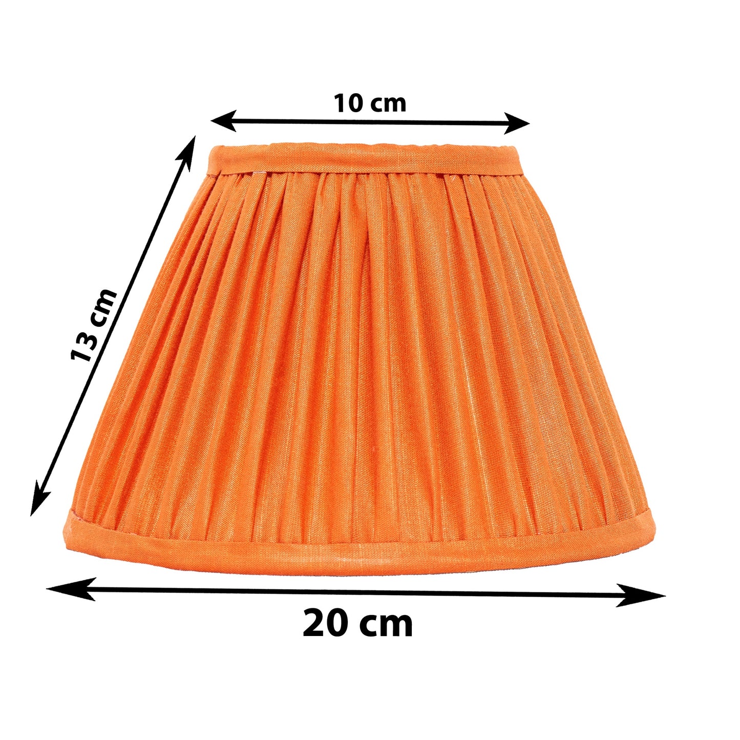 20cm empire premium softback lampshade in orange silk by Lampenschirm India, house of lampshades