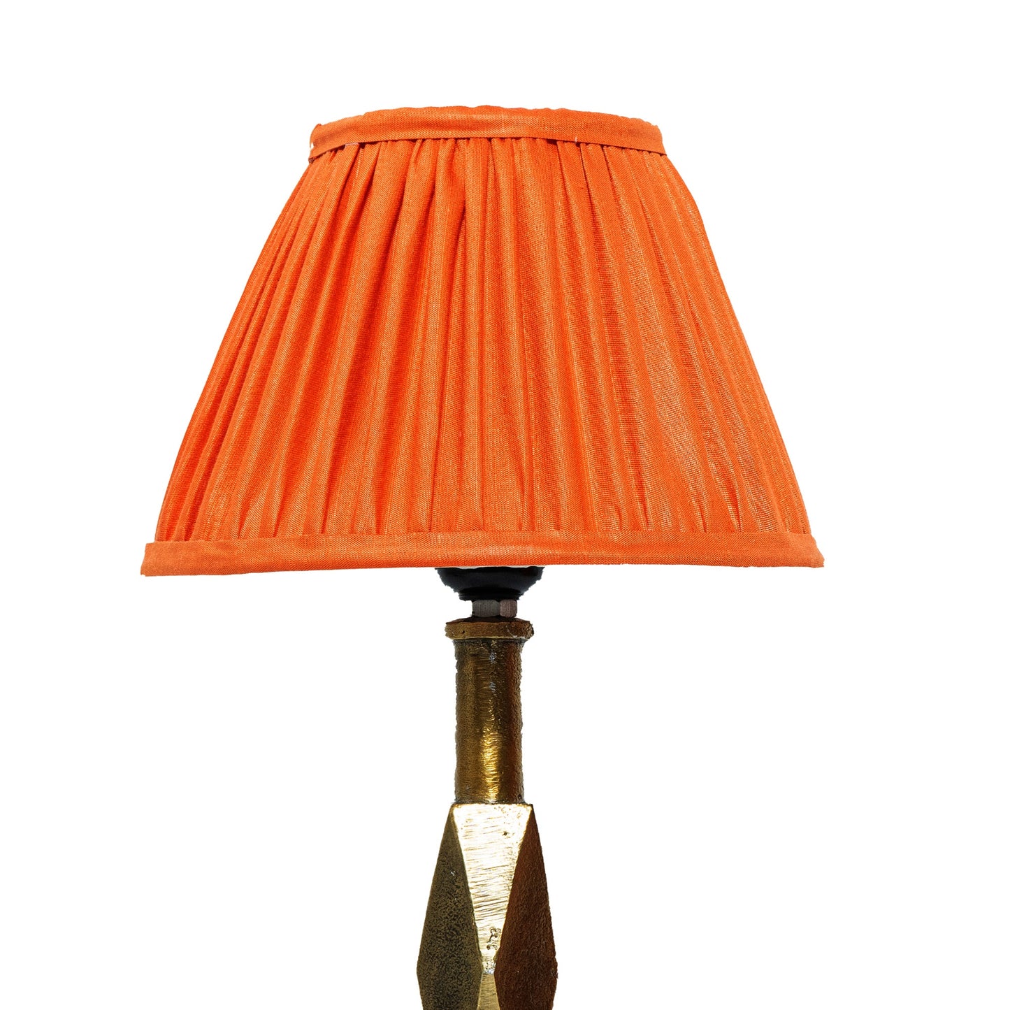 20cm empire premium softback lampshade in orange silk by Lampenschirm India, house of lampshades