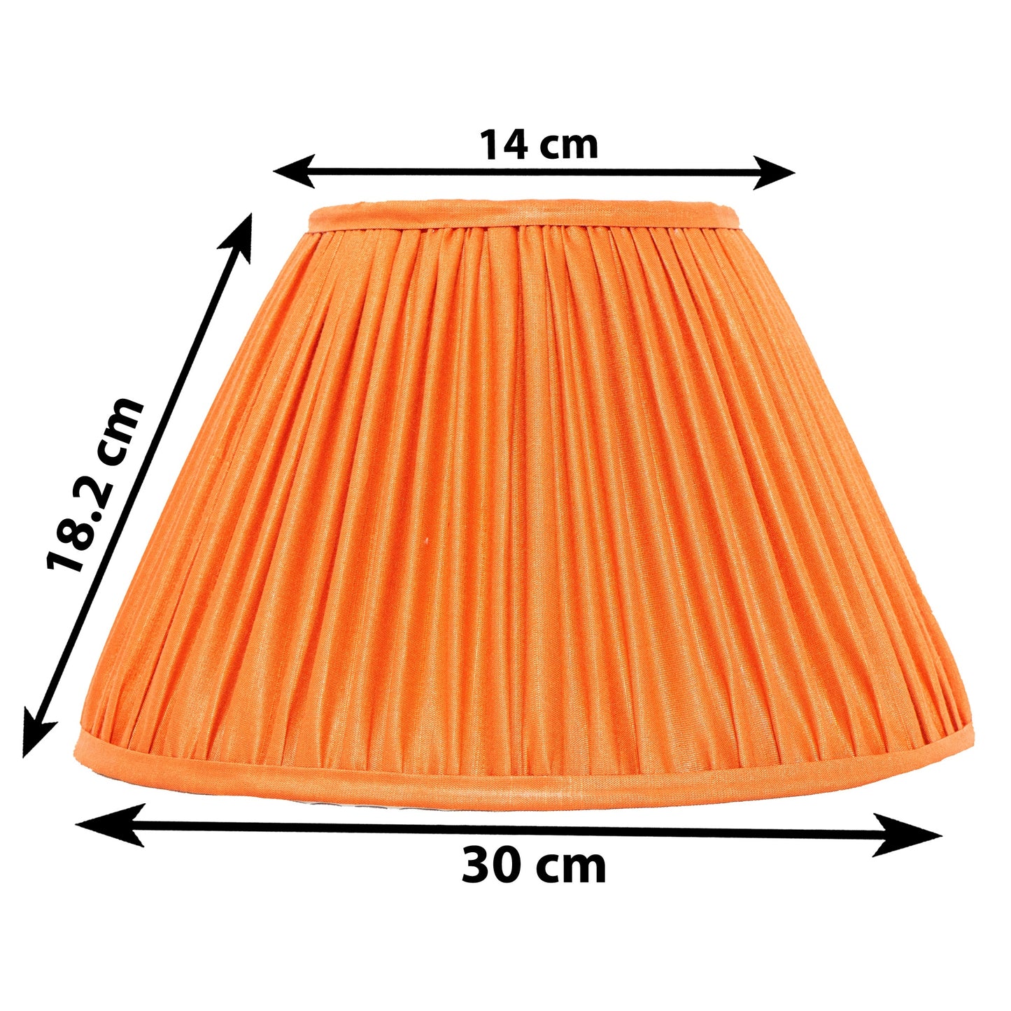 30cm empire premium softback lampshade in orange silk by Lampenschirm India, house of lampshades