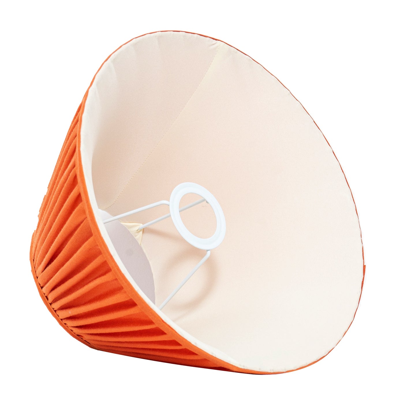 30cm empire premium softback lampshade in orange silk by Lampenschirm India, house of lampshades