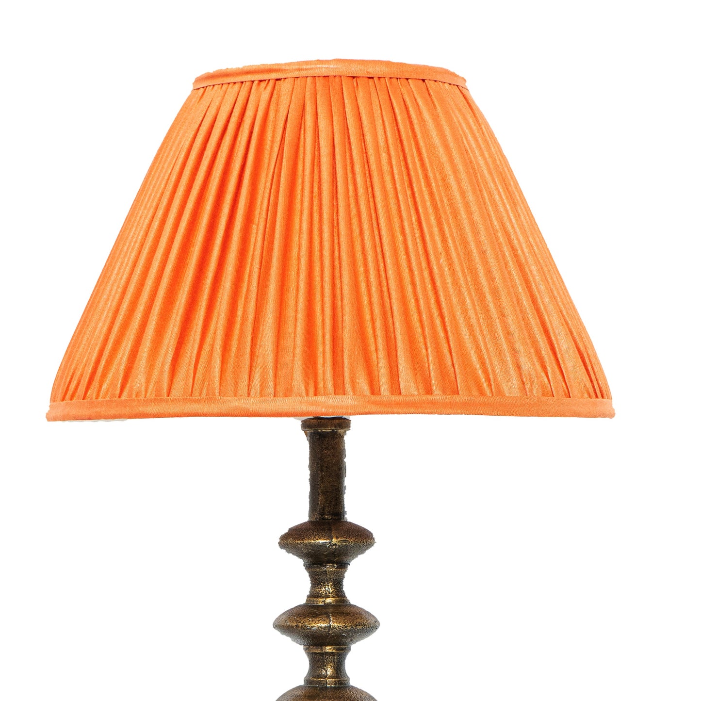 30cm empire premium softback lampshade in orange silk by Lampenschirm India, house of lampshades