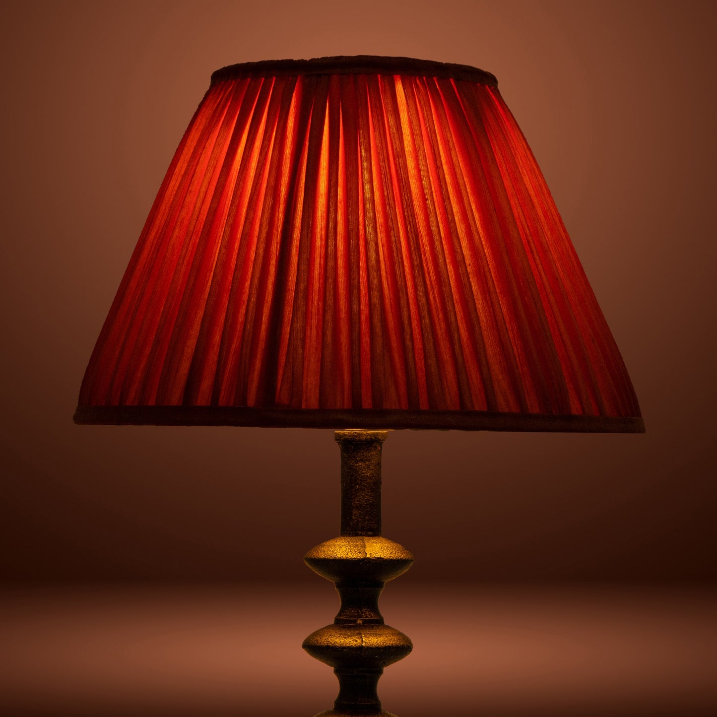 30cm empire premium softback lampshade in orange silk by Lampenschirm India, house of lampshades