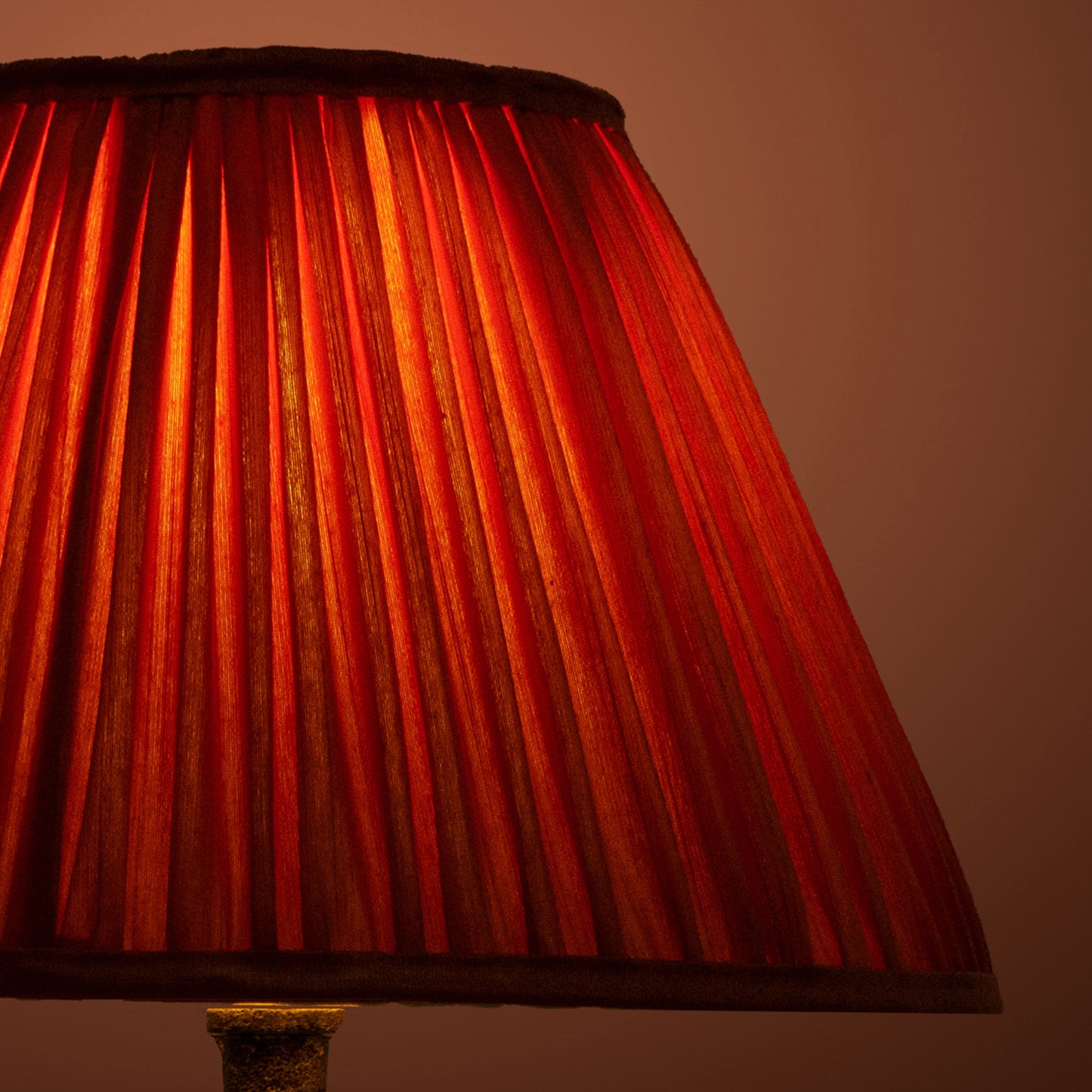 30cm empire premium softback lampshade in orange silk by Lampenschirm India, house of lampshades