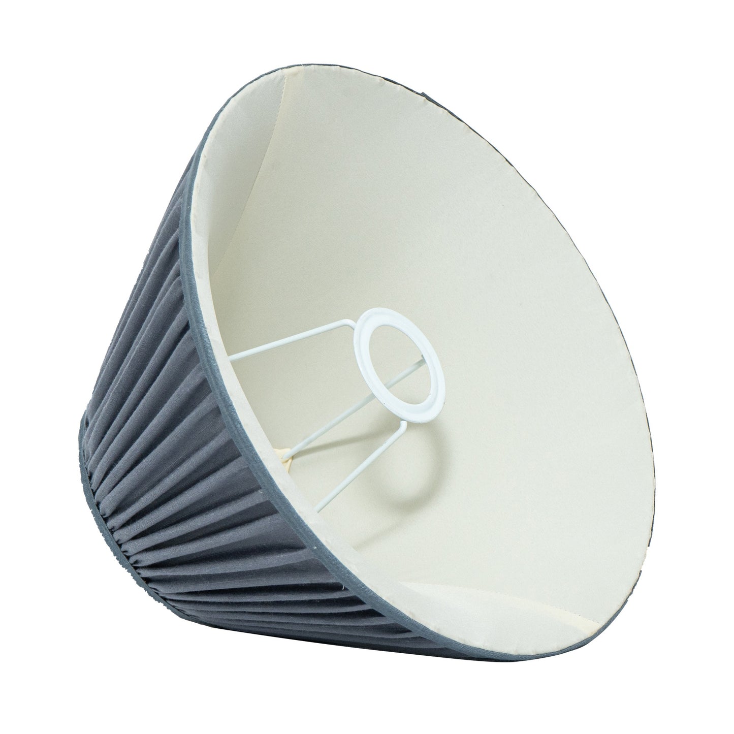 30cm empire premium softback lampshade in grey silk by Lampenschirm India, house of lampshades