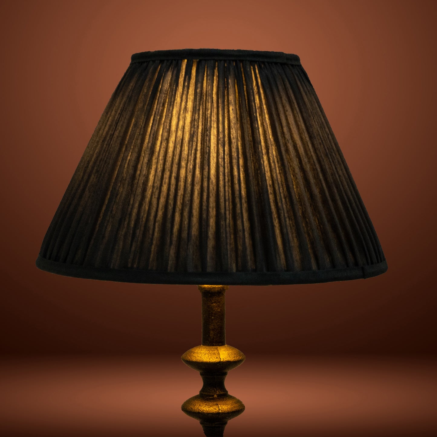 30cm empire premium softback lampshade in grey silk by Lampenschirm India, house of lampshades