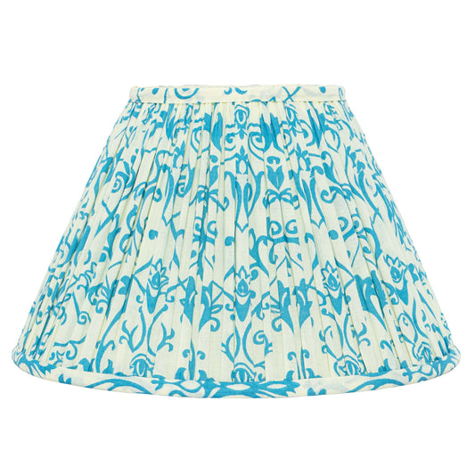 30cm empire premium softback lampshade in cotton by Lampenschirm India, house of lampshades. Blue Lamp Shades
