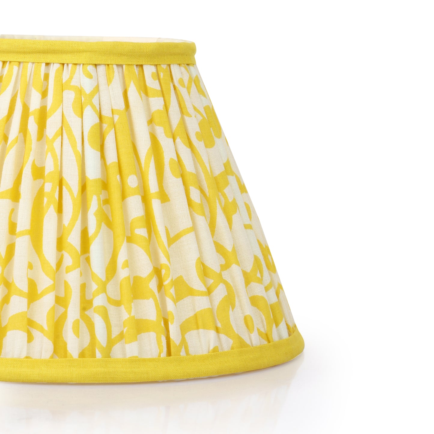 20cm empire premium softback lampshade in sunshine blossom by Lampenschirm India, house of lampshades.