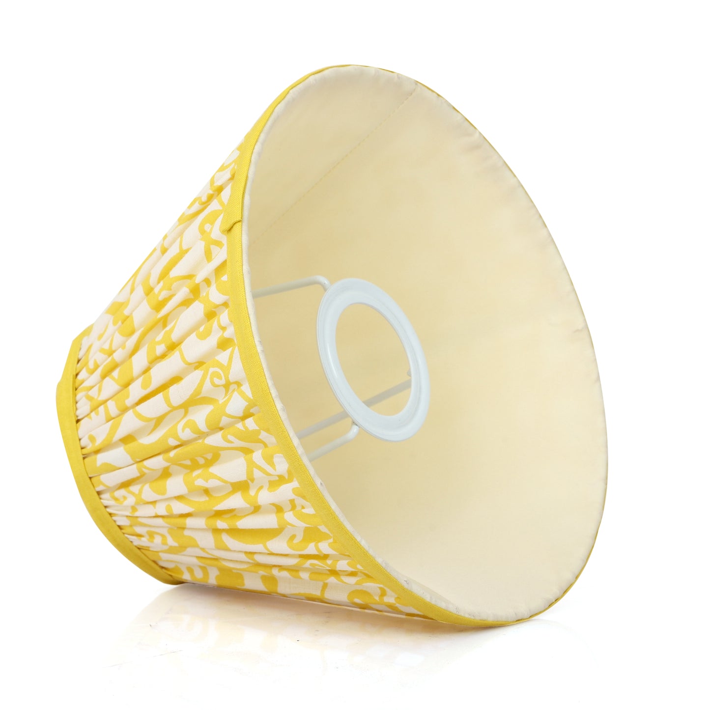 20cm empire premium softback lampshade in sunshine blossom by Lampenschirm India, house of lampshades.