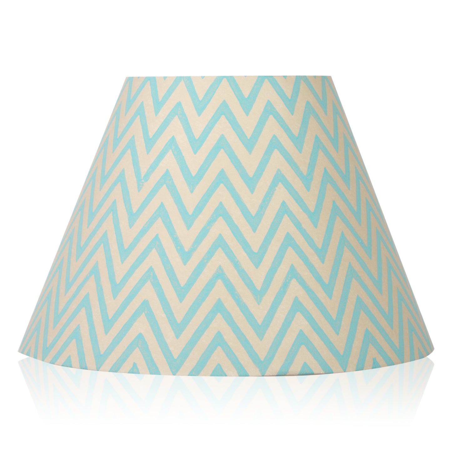 20cm empire premium hardback lampshade in block printed paper by Lampenschirm India. Green Lamp Shades
